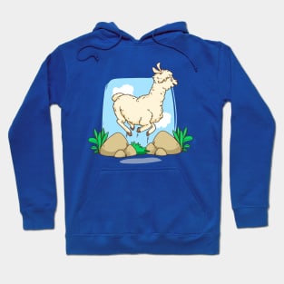 Hand Drawn Llama Alpaca Funny Hoodie